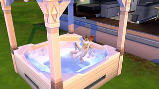 hot tub sex with partner