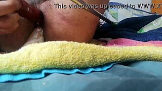 Playing with anal toys at home