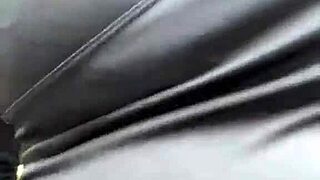 mature woman with big boobs walks outside