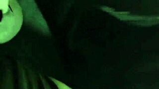 goth gives sensual blowjob and swallows cum