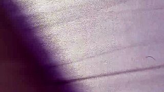 Suggestive mature amateur enjoys solo rear stimulation alone