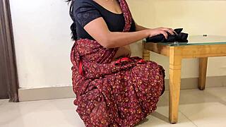 Desi Beautiful Maid In New Saree Gets Fucked By Landlord