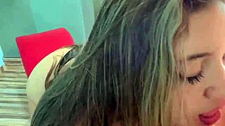 Intense Gagging Deepthroat Blowjob With Hard Cock From Curvy Latina