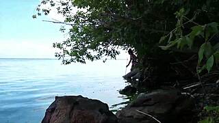 topless fishing adventure outdoors