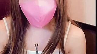 japanese ladyboy masturbates after prank call