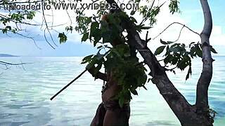 topless fishing adventure outdoors