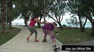 Two bored hotties sa and kend have fun with sam