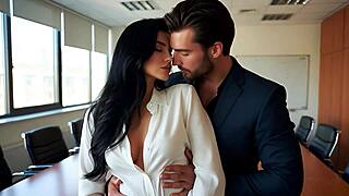 Erotic fantasies in the office with ai animation