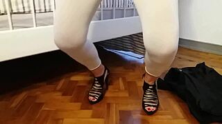 granny has great legs in leggings