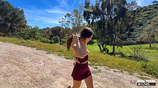 Real teen livi blossom in risky outdoor xxx scene