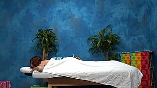 blonde teen enjoys massage