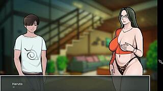 Sucking on sexy anime big tits
