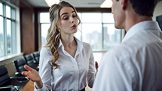 Erotic fantasies in the office with ai animation