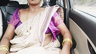 Indian woman in saree talks dirty