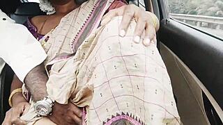 Indian woman in saree talks dirty
