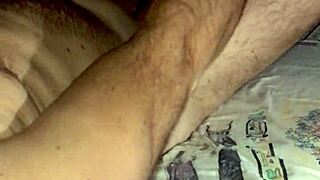 Nighttime cock jerking session