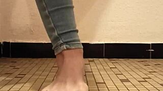 french nylon feet dominate with slow footjob strokes