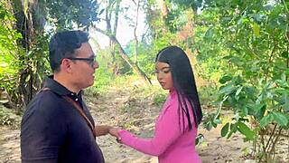Pawg jovencita tetona de 18 años engaña a su marido con la enorme verga del cuñado sexo al aire libre