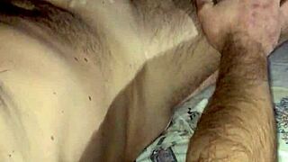Nighttime cock jerking session