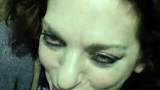 Raven gives sexy blowjob with oral cumshot finish
