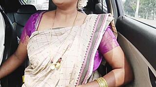 Indian woman in saree talks dirty