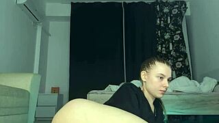 Double Dildo Fucks Tight Pussy And Virgin Ass Hard!