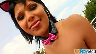 Pure pov shows mayas strip waitress getting fucked hard