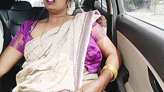 Indian woman in saree talks dirty