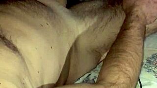 Nighttime cock jerking session