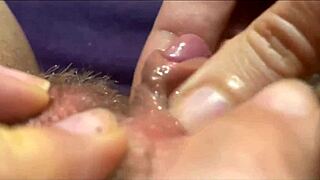 Big clit orgasm closeup