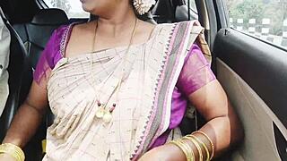 Indian woman in saree talks dirty