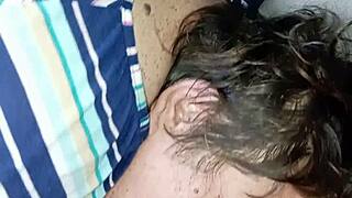 stepmom gives step son blowjob good sucking session