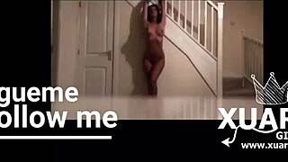 beautiful woman performs erotic dance show