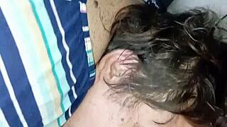stepmom gives step son blowjob good sucking session
