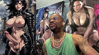 Long dick trans woman deepthroats and jerks