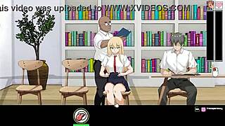 College teacher gives hentai ntr lesson in erotic game