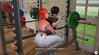 big titty and thick ass gwen working out in mansion days part 8
