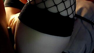 a beauty in stockings spreads for a big cock
