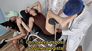 wife enjoys well endowed doctor while husband waits