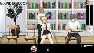 College teacher gives hentai ntr lesson in erotic game