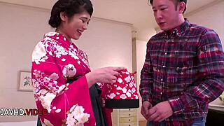 Sexy Kimono Wife Gets Pleasure After Blowjob