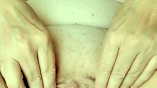 Curvy Granny Shows Big Tits While Playing With Pussy