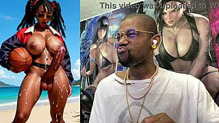 Transgender fable girl swinging her hard cum covered girl cock