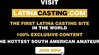 Petite latina teen wrecked in casting