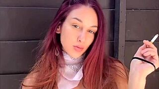 Artemisia Love Sexy Smoking Session Big Boobs Long Hair Fetish
