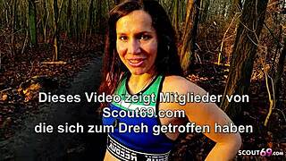 Reife deutsche joggerin im park angequatscht und zum schnellen fick uberedet