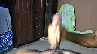 Step Sister Gives Best Hand Job During Laundry