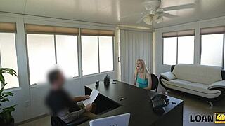 loan4k blonde strips and gets fucked hard for cash