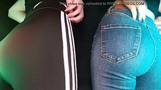asmr twins scratching deep asmr sexy video leggings and jeans