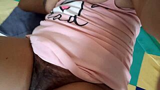 Hidden cam shows curvy latina fingering her wet pussy